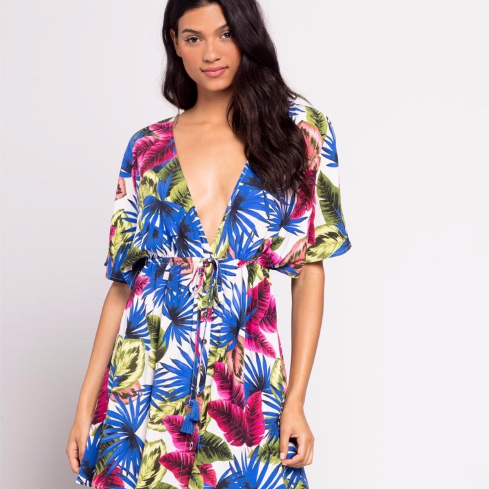 L*Space Multicolor Tropical Swim Coverup